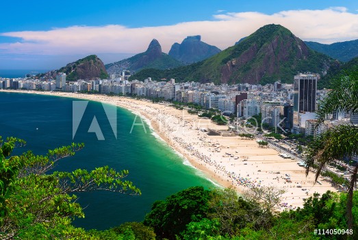 Picture of Copacabana beach in Rio de Janeiro Brazil